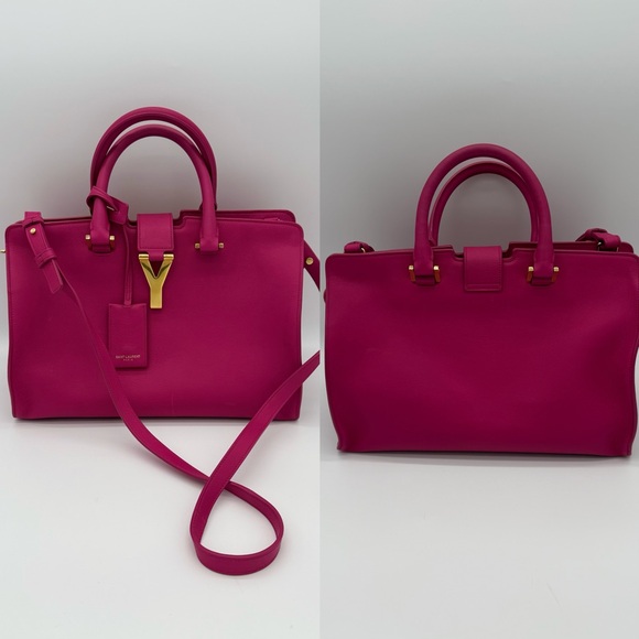 Authentic Yves Saint Laurent pink small cabad tote in smoot calfskin leather - Picture 3 of 15